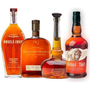Angel's Envy, Woodford Reserve, Willett Pot Still, & Buffalo Trace Bundle